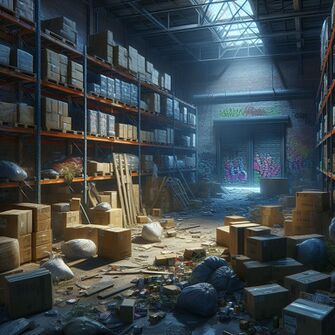 Armazém usado por traficantes no centro de distribuição